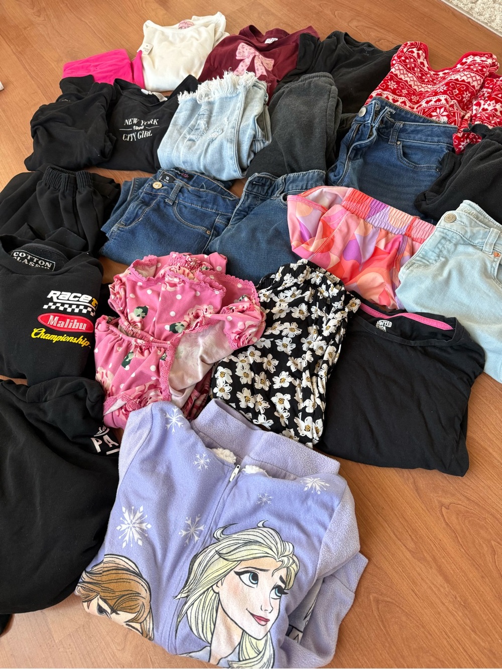 Mixed Girls Size 8-10/12 Lot Clothing Lot - Pink, Black, Blue, Purple
